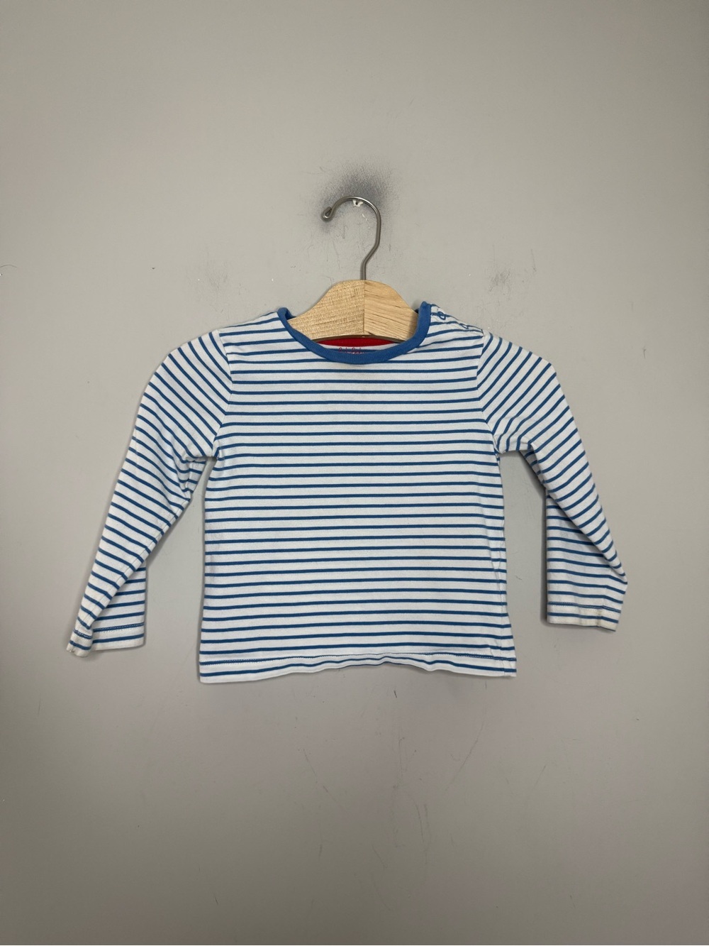 $14 ADD ON mini boden white blue stripe tee 18-24M zara rylee + cru jamie kay